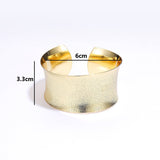 Fashion Retro Ethnic Ornament Copper Electroplating 18K Gold Concave Scale Large Bracelet